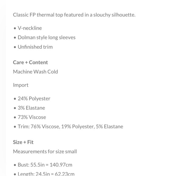 Free People Santa Clara Thermal Alabaster - New with Tags - ACCEPTING OFFERS - Picture 11 of 13